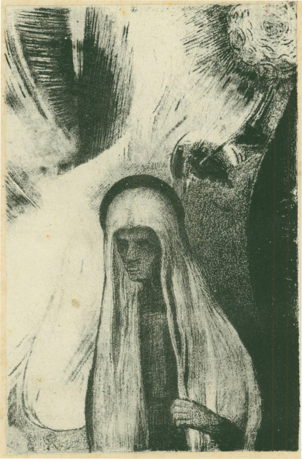 The Old Woman: What are you afraid of? A wide black hole! Perhaps it is a void! (La vielle: que crains tu? Un large trou noir! Il est vide peut-etre!), from the series Tentation de Saint-Antoine