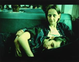 Suzanne and Philippe on the Train, Long Island, 1985