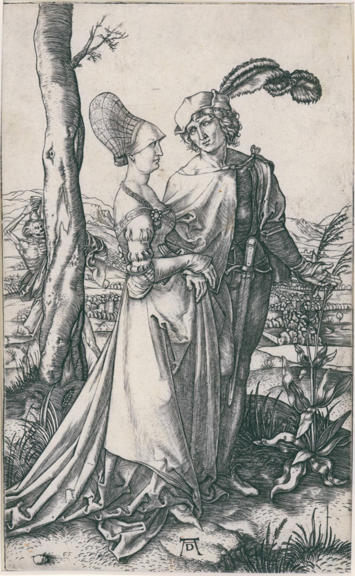 The Promenade of the Young Couple Threatened by Death