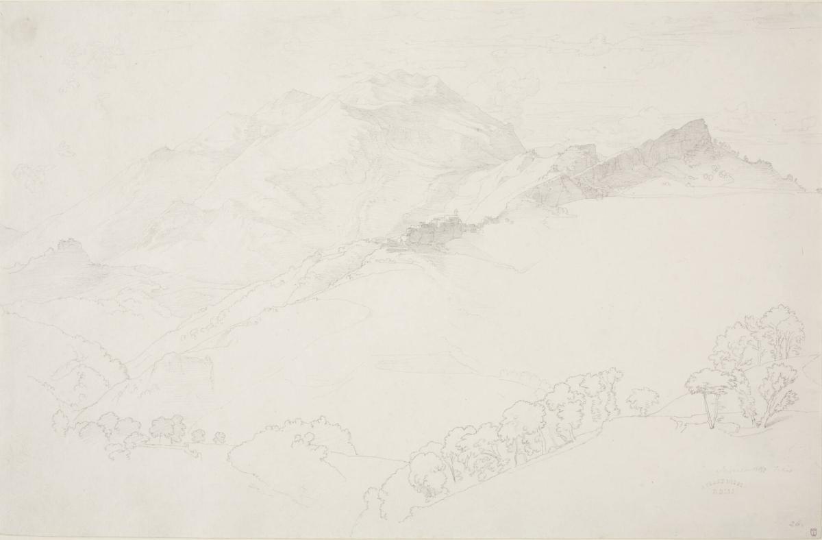 Mountain Landscape in the Sabines, with Subiaco