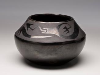 Black-on-Black Jar with Avanyu Design