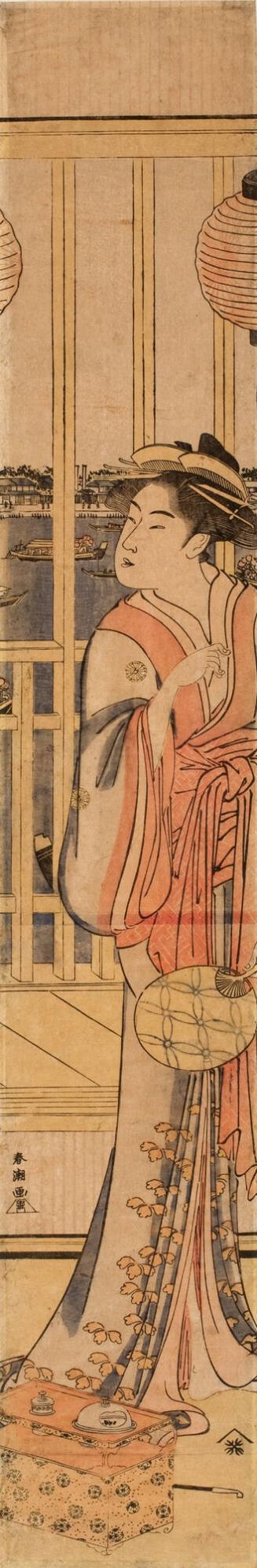 Courtesan by a Window Overlooking the Sumida River