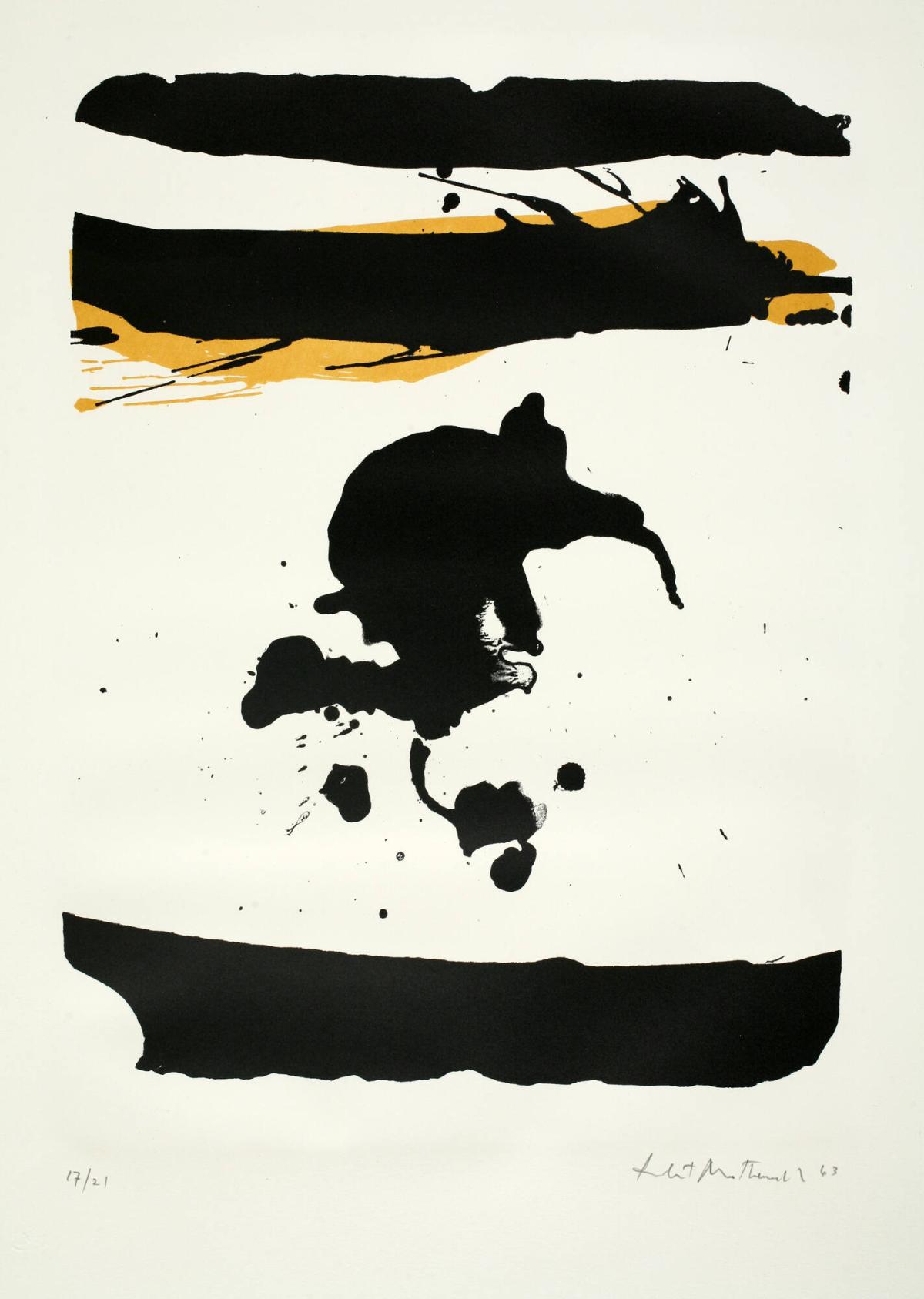 In Black with Yellow Ochre