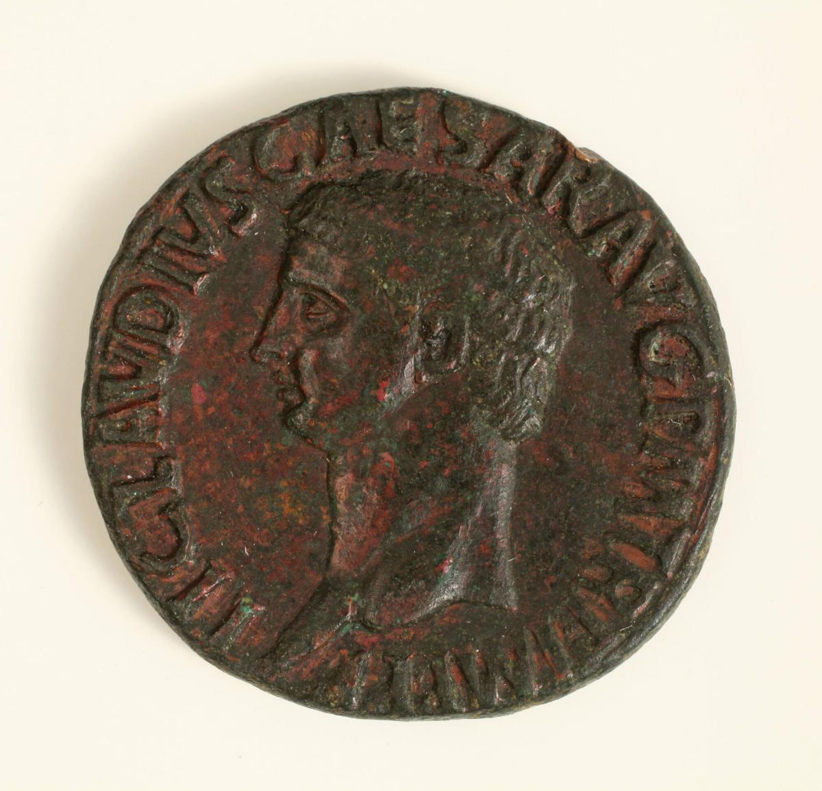 As: Obverse, Head of Claudius; Reverse, Libertas