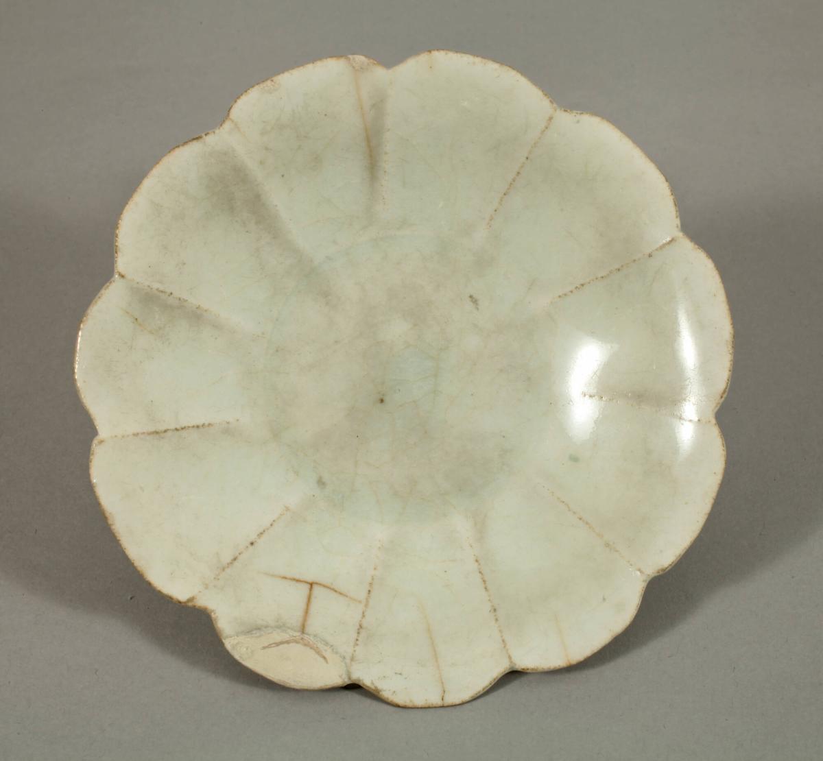 Celadon Saucer in Lotus Blossom Form