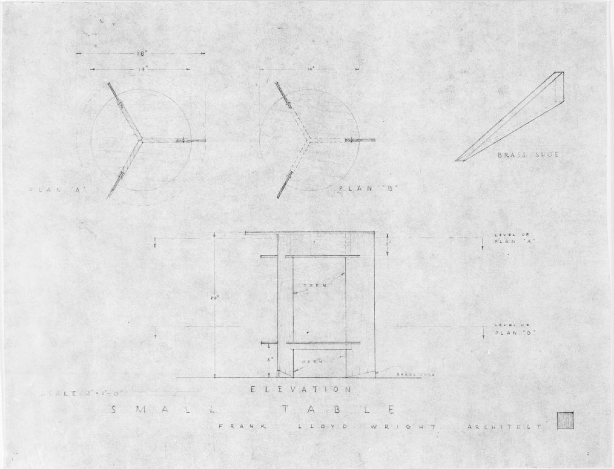 Small Table, for The Charles Weltzheimer House, Oberlin, Ohio