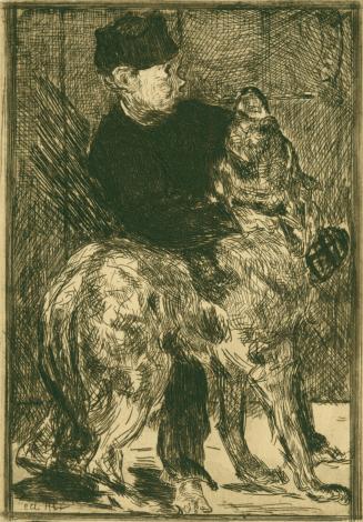 Le Garcon et le Chien, no. 7 from Huit gravures a l'eau-forte par Manet