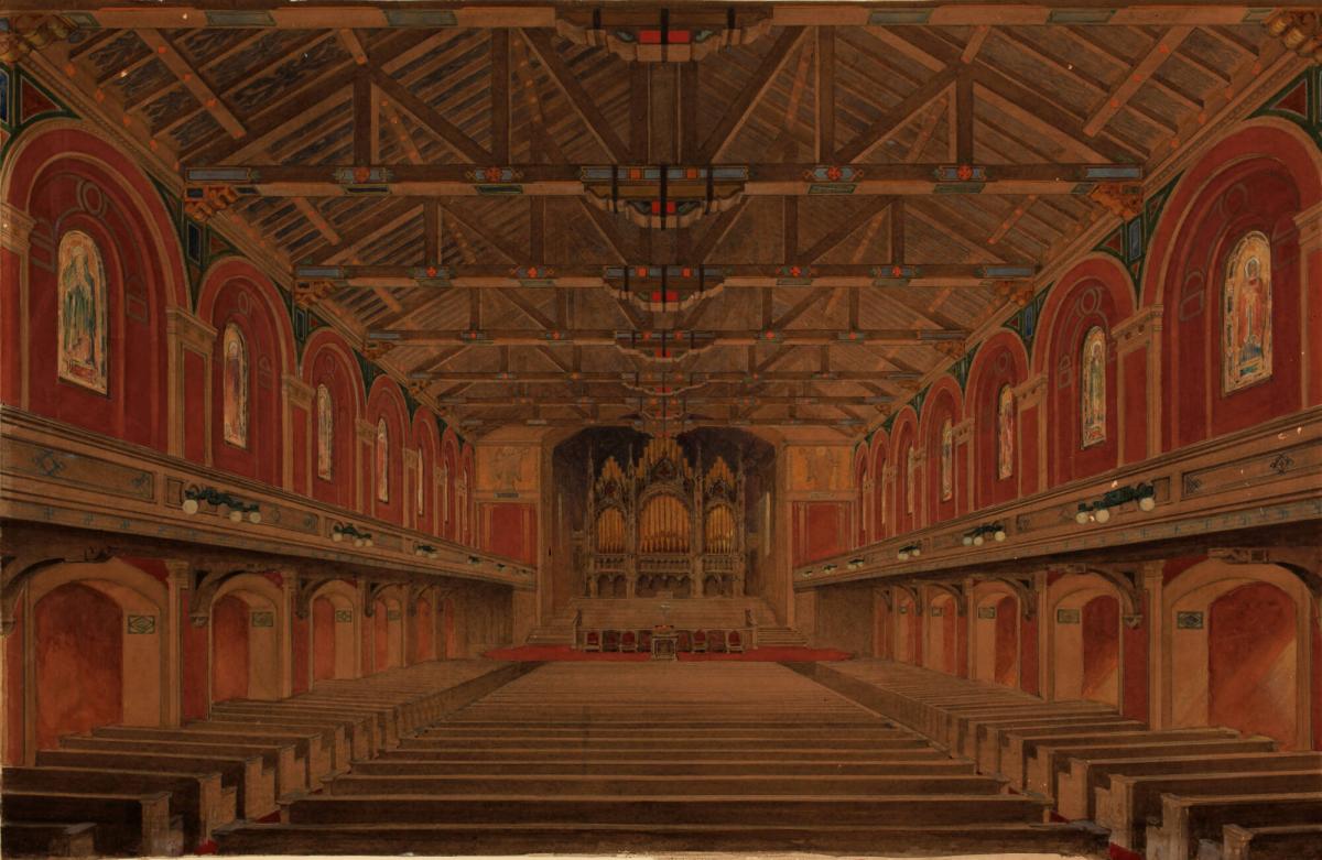 Proposed Interior Decoration for Finney Memorial Chapel, Oberlin College, Oberlin, Ohio