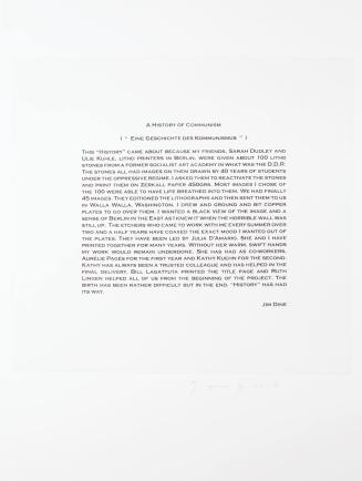 Colophon, from the series A History of Communism