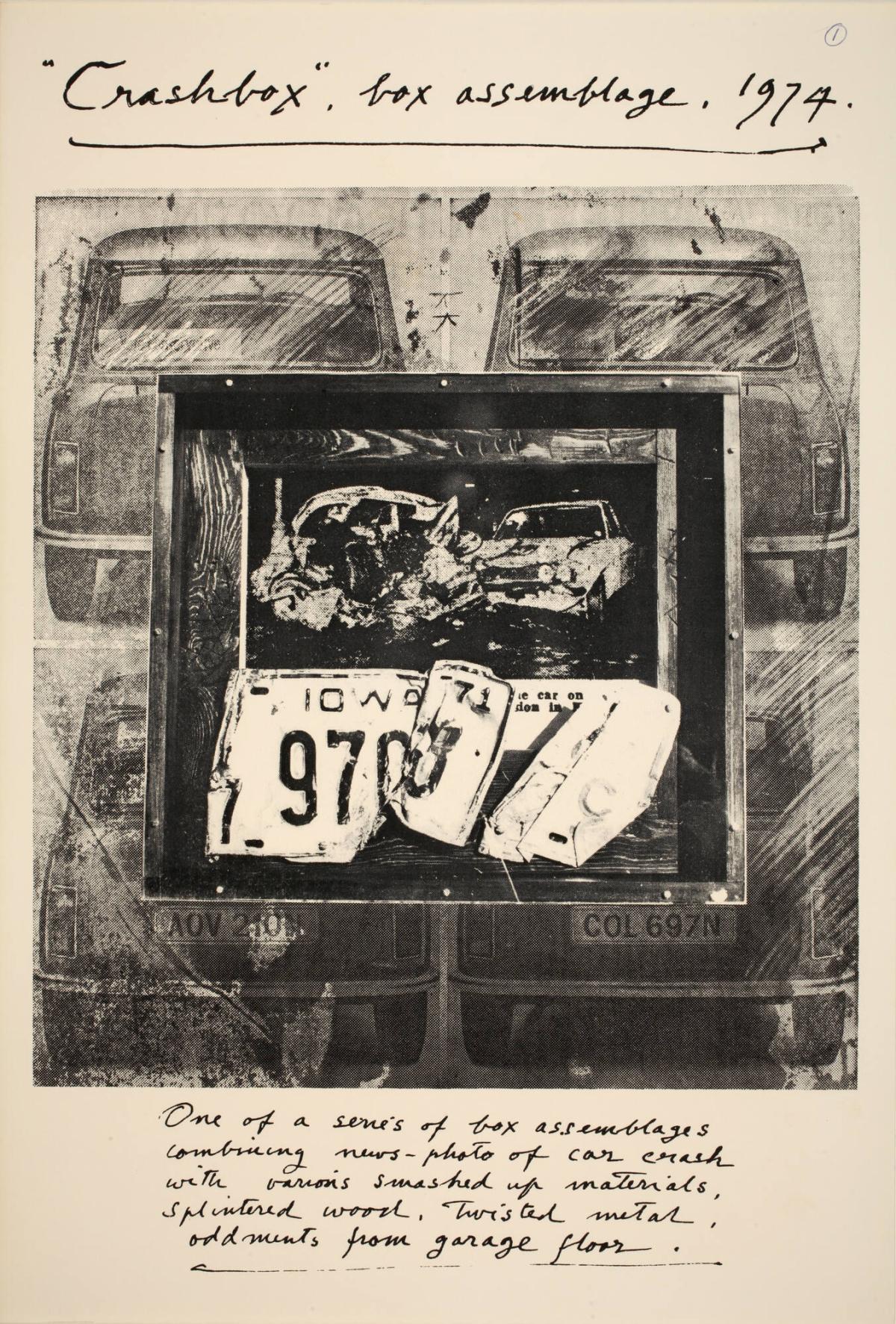 Untitled (Crashbox, Box Assemblage, 1974), from the portfolio Affirmations and Defacements: Some Material Related to Three Exhibitions