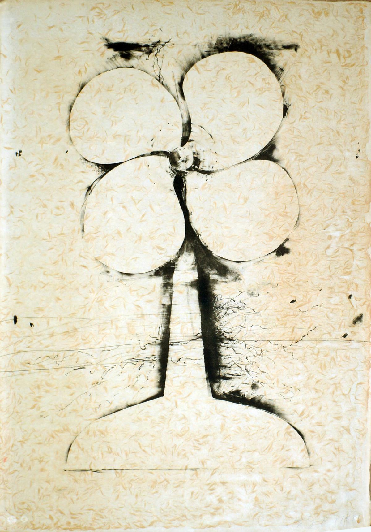 Lithographs of the Sculpture: The Plant Becomes a Fan 5 of 5