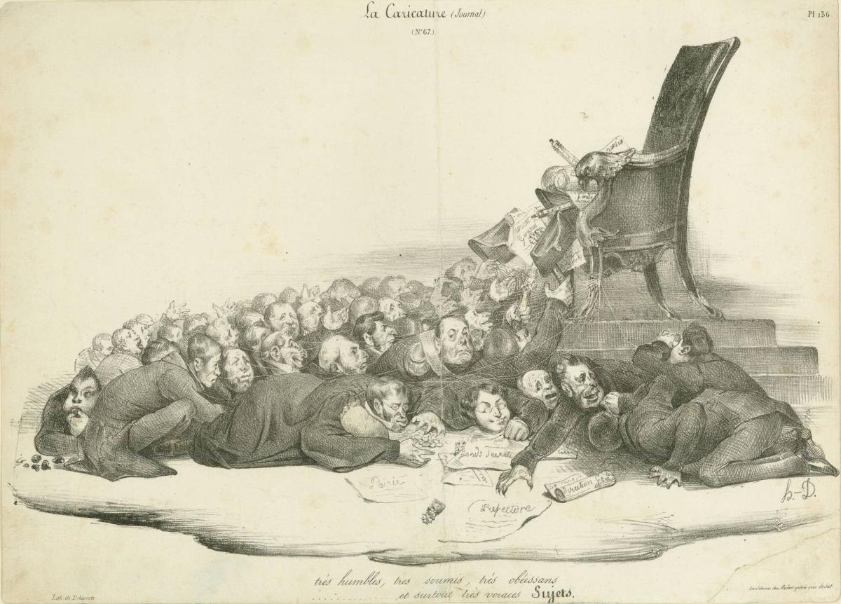 Très humbles, très soumis, très obeissans...., plate 136 from the series Caricature