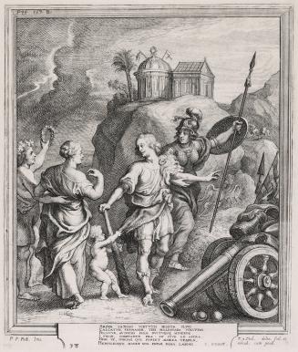 Enlargement of Panel from The Arch of Hercules Prodicius, plate 38 from Casperius Gevartius Pompa Introitus Honori Serenissimi Principis Ferdinandi (Triumphal Entry of the Most Serene and Honorable Cardinal-Infante Ferdinand)