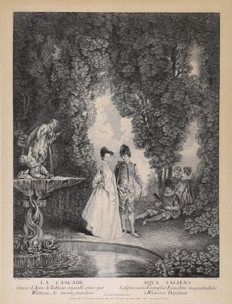 La Cascade, plate 28 from L'Oeuvre d'Antoine Watteau