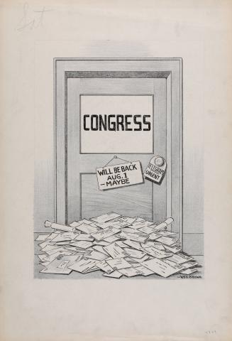 Congress, drawing for an Akron Beacon Journal cartoon