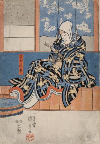 Actor in a Bat Robe, possibly Sawamura Chojure as Askikaga Yorikane
