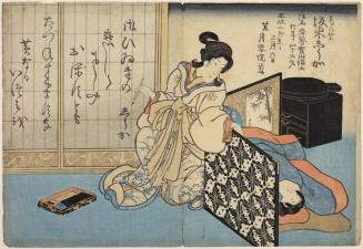 Woman And Sleeping Child (Scene from the play "Ashiya Dôman Ôuchi Kagami")
