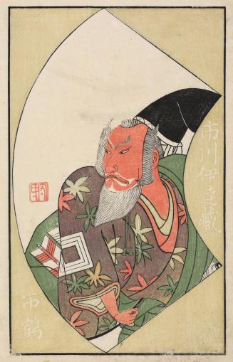 The Actor Ichikawa Datezo (Shikaku) as Kajiwara Genta, from A Picture Book of Fans from the Stage