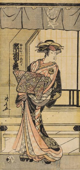 The Actor Segawa Kikunojo III as Nuregami Oshizuka Dressed as a Courtesan of the Matsuya House in Umegoyomi Akebono Saga, Ichimura Theater