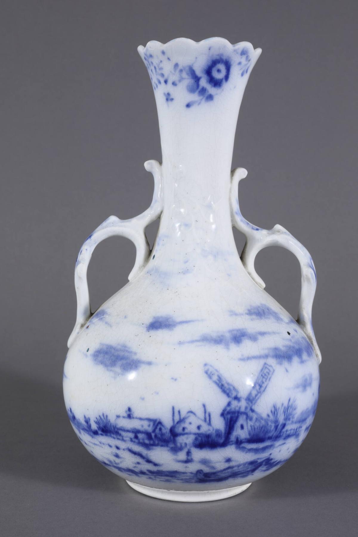 Delft Vase Decorated with a Windmill