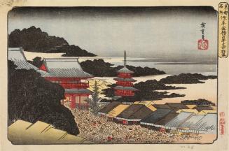 Crowds at the Year-end Festival at Kinryuzan Temple in Asakusa, from the series Famous Places in the Eastern Capital