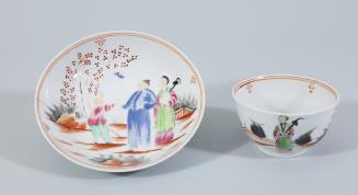 New Hall Teacup and Saucer (pattern 421)