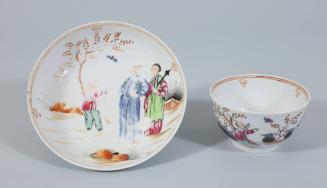New Hall Teacup and Saucer (pattern 421)