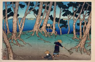 Raking Pine Needles at Katsura Island, Matsushima