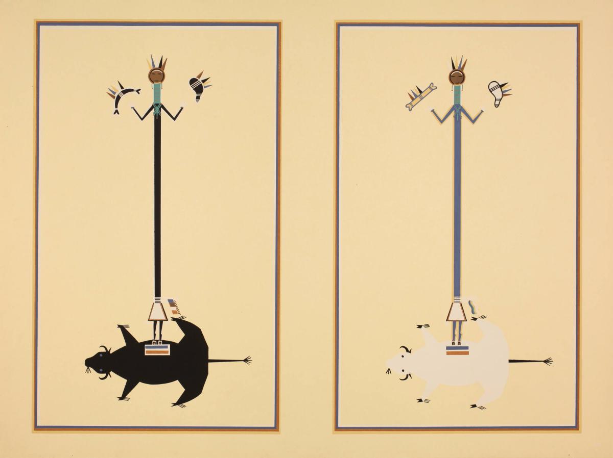 Lightning Armor House, plate VI from Where the Two Came to Their Father: A Navajo War Ceremonial