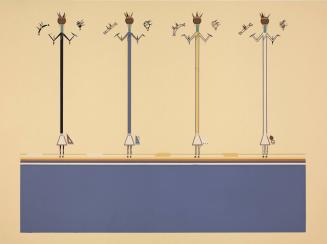 Concerning-the-Skies Painting, plate VII from Where the Two Came to Their Father: A Navajo War Ceremonial