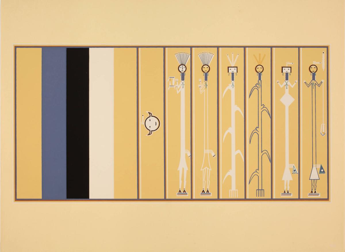Twelve Holy People, plate XIII from Where the Two Came to Their Father: A Navajo War Ceremonial