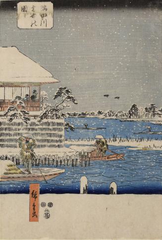 Snow on the Sumida River, from the series Views of the Four Seasons at Famous Places in Edo