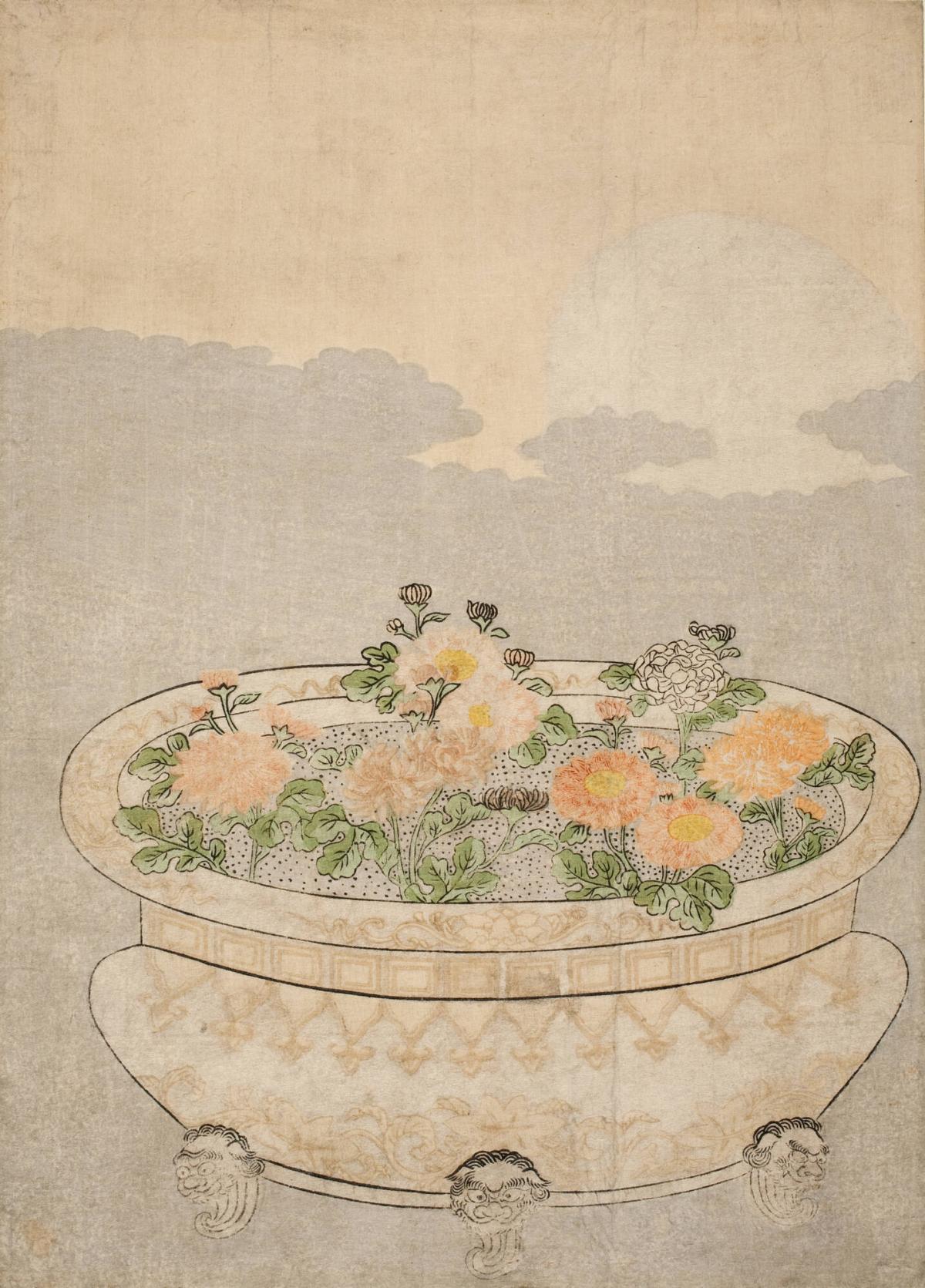 Bowl of Chrysanthemums