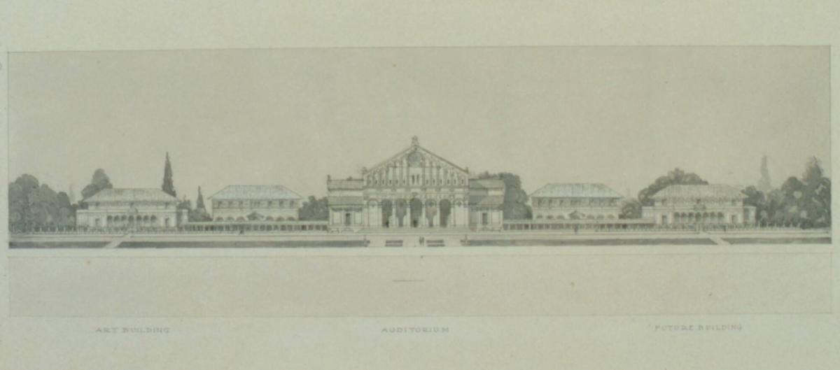 Elevation View of a Proposed East Sector of the Oberlin College Campus