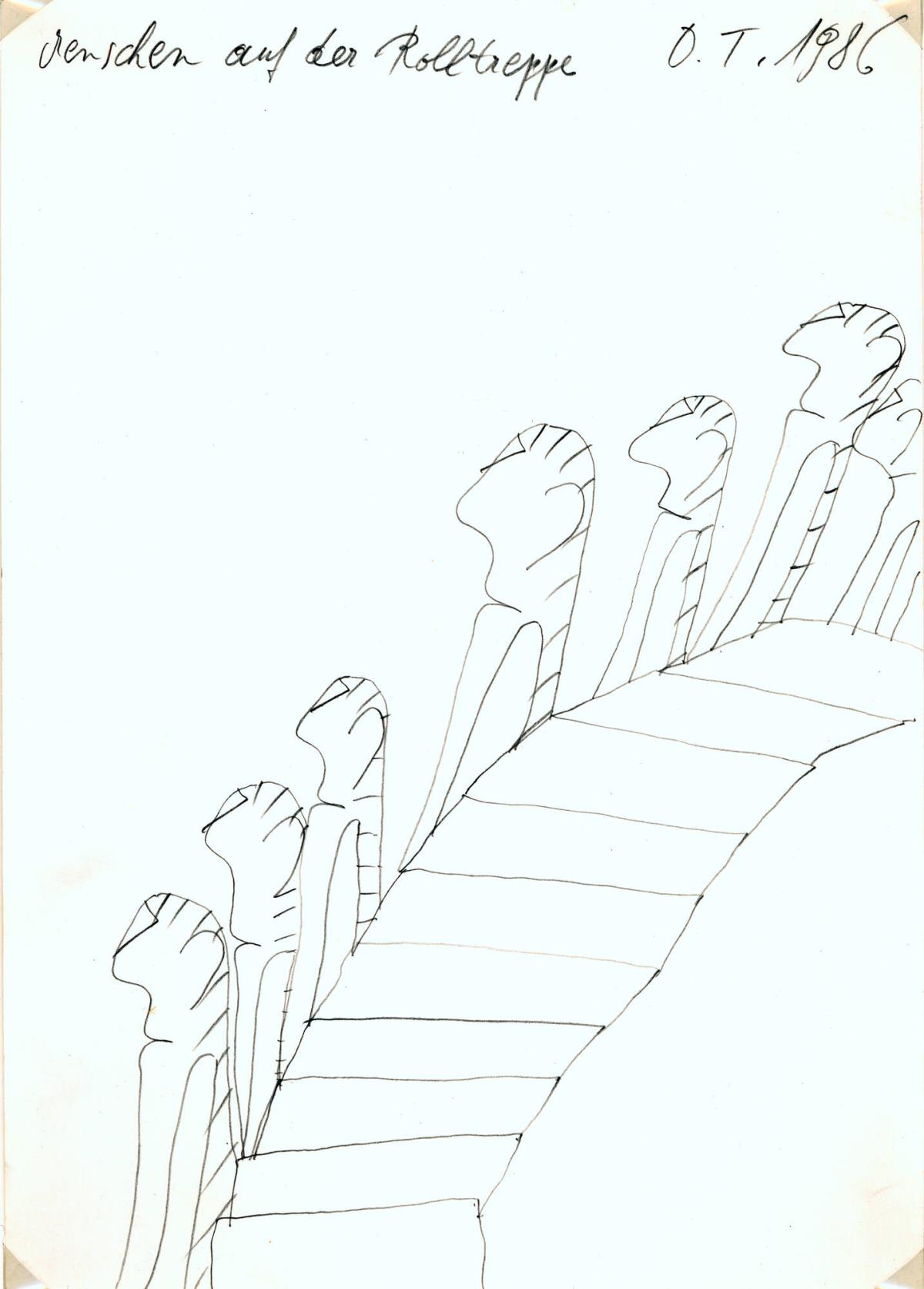 People on an Escalator