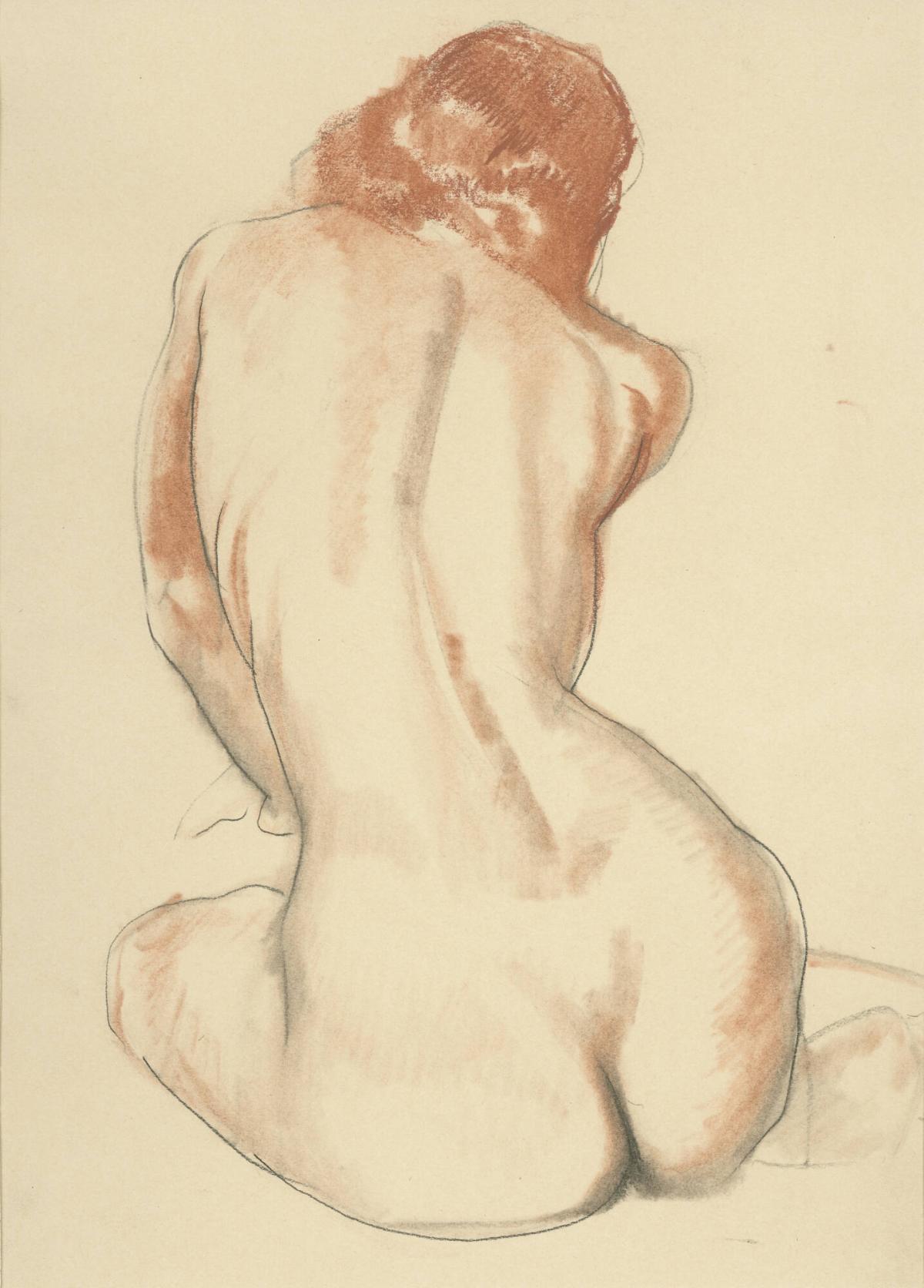 Seated Nude Seen from the Back