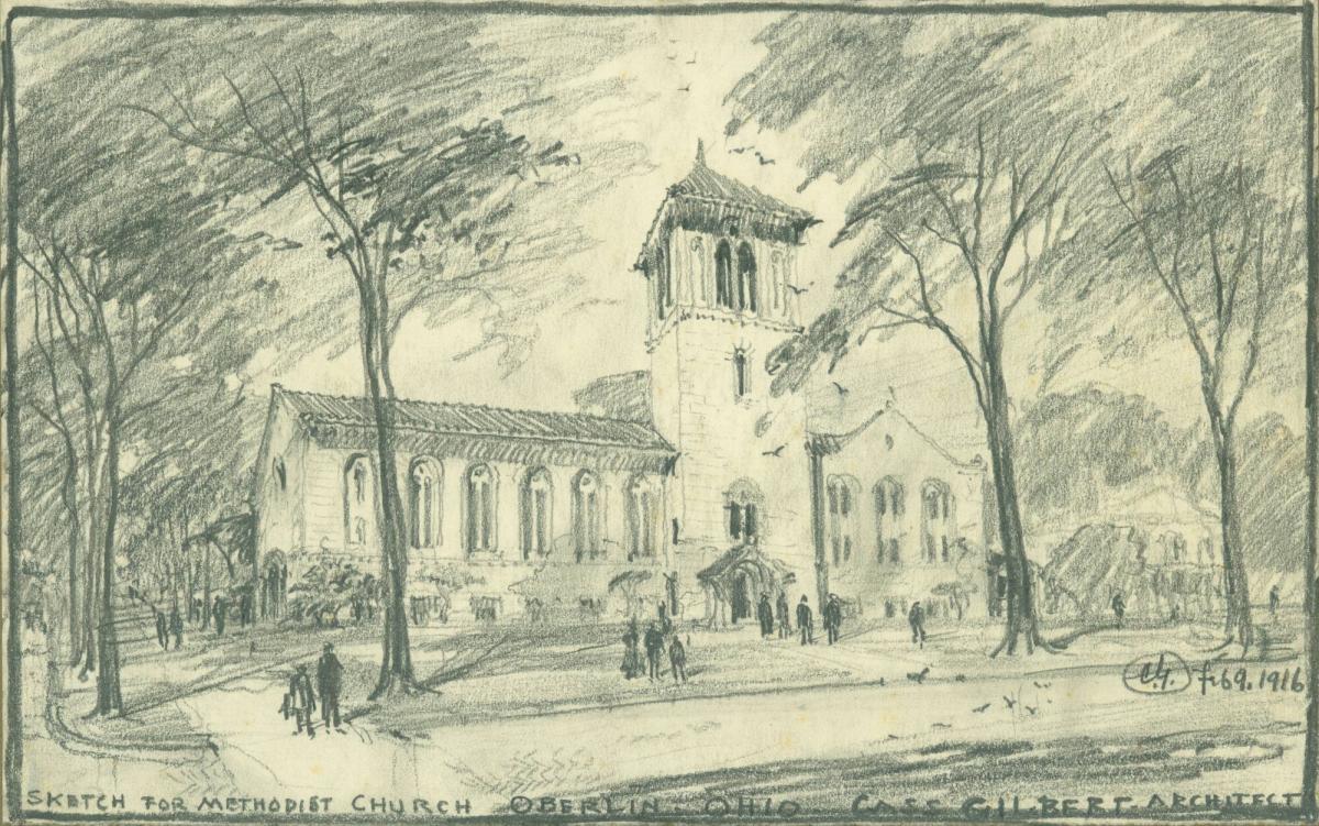 Sketch for Methodist Church, Oberlin, Ohio