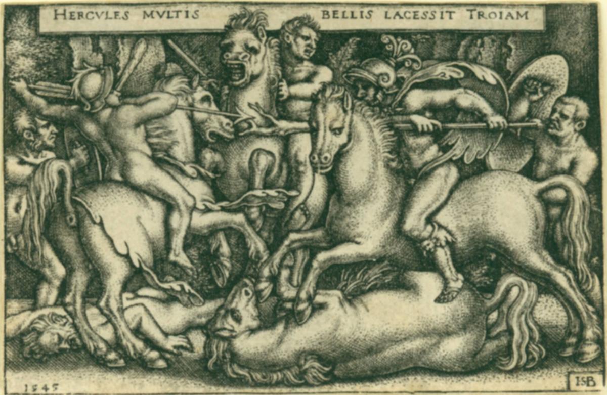 Hercules Fighting Against the Trojans