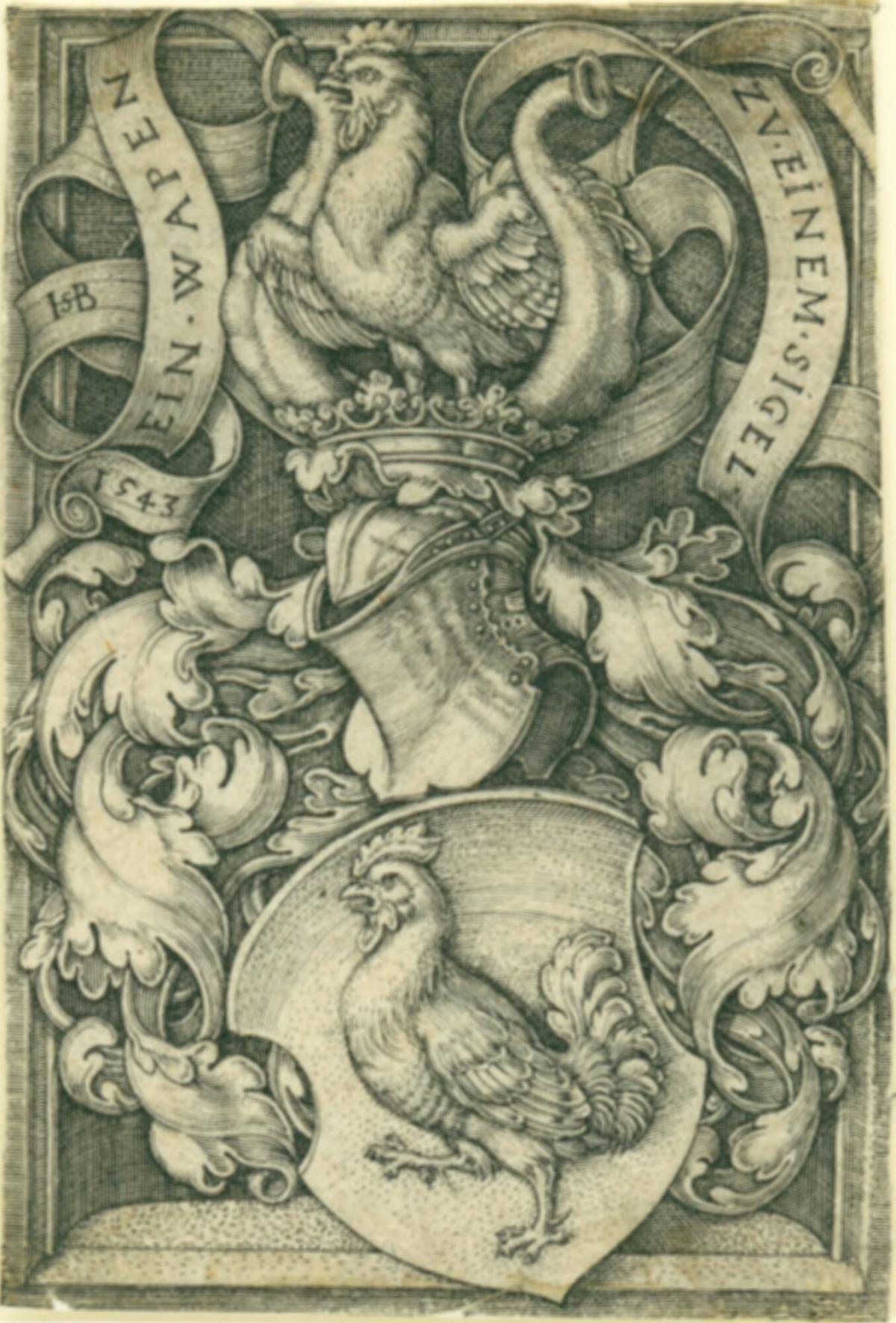 Coat of Arms with Cocks