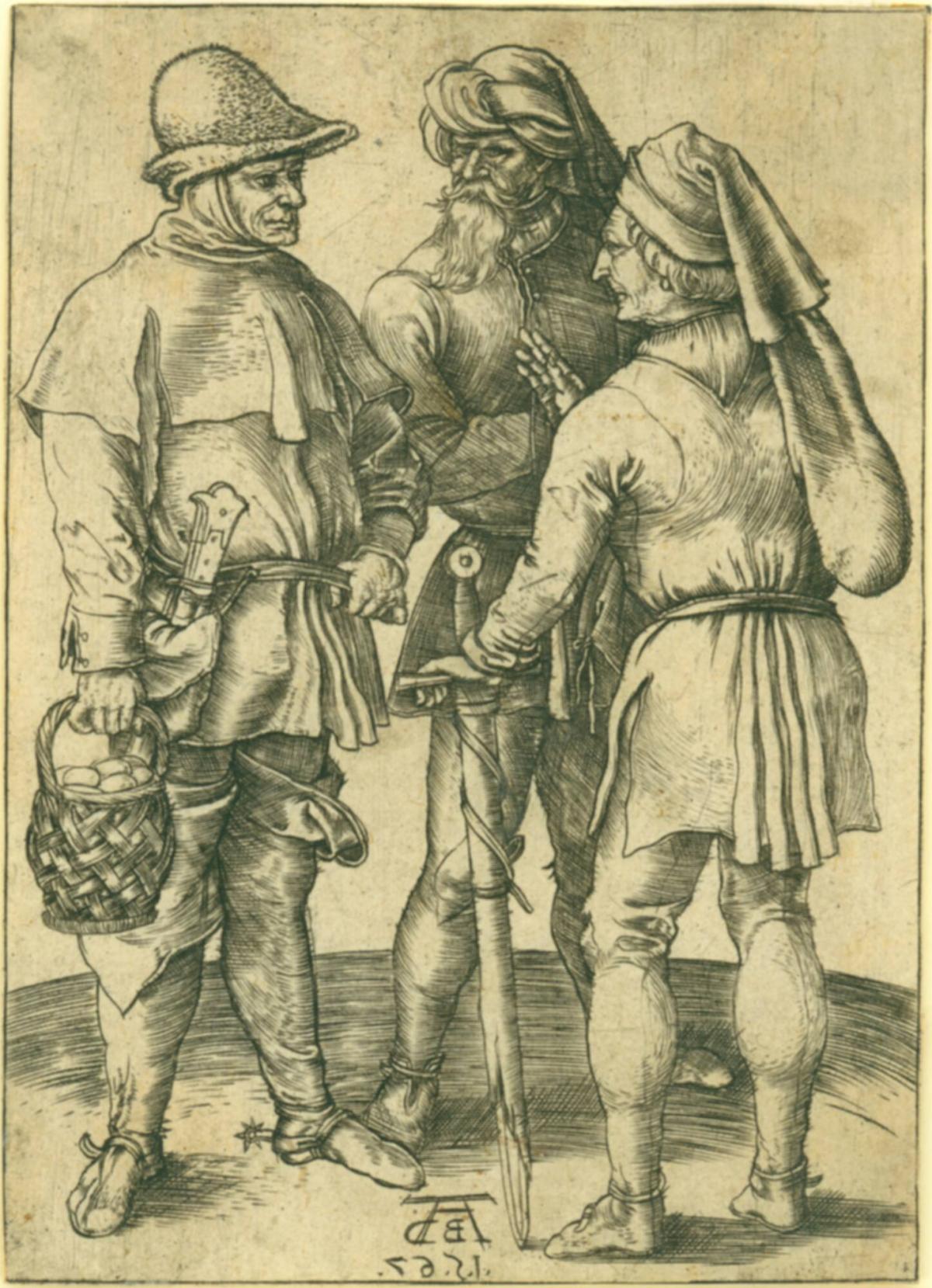 Three Peasants in Conversation