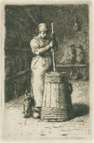 Woman Churning Butter