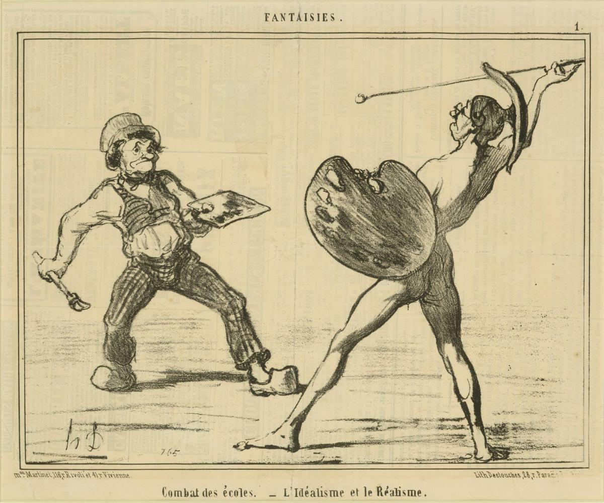 Combat des écoles--L'Idéalisme et le Réalisme (Battle of the Schools--Idealism and Realism), from the series Fantaisies