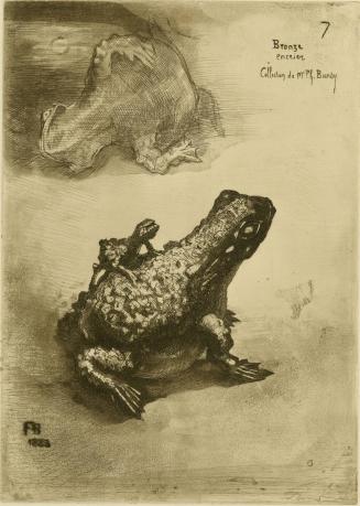 Bronze Frog Inkwell