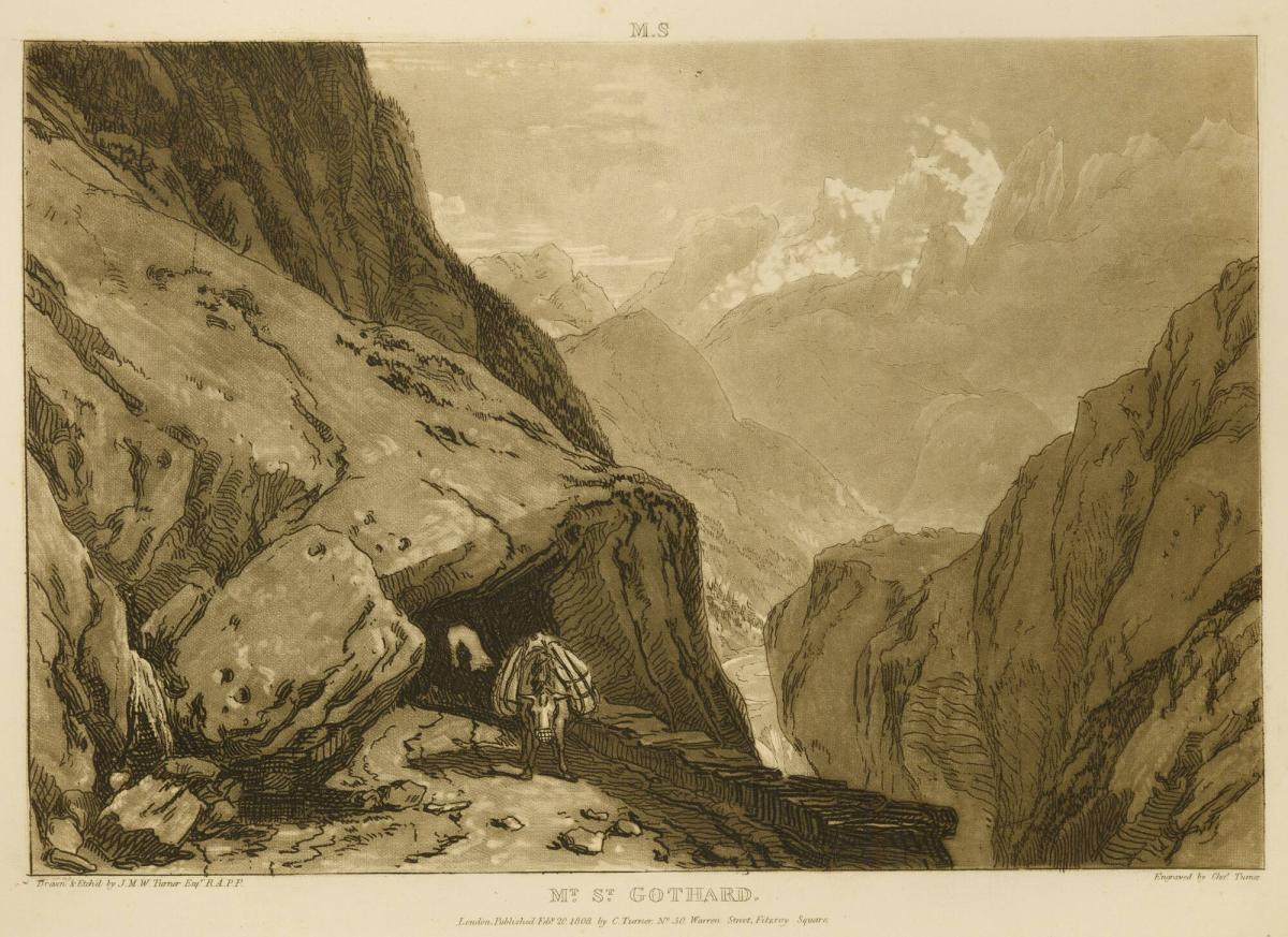 Mt. St. Gothard, part II, plate 9, from Liber Studiorum