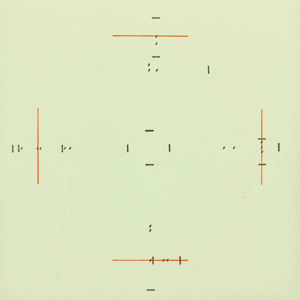 Installation Floor Plan for Any Space Surrounded by Four Walls (1974), from the Rubber Stamp Portfolio