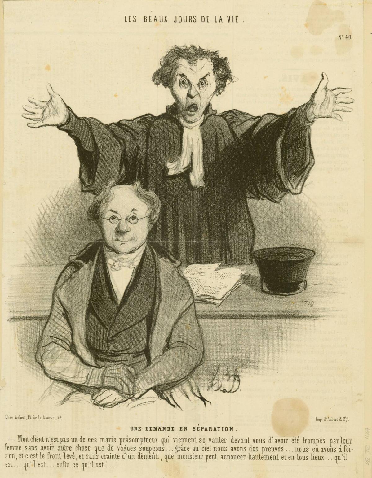 Une Demande en séparation (Suing for Legal Separation), from the series Les beaux jours de la vie