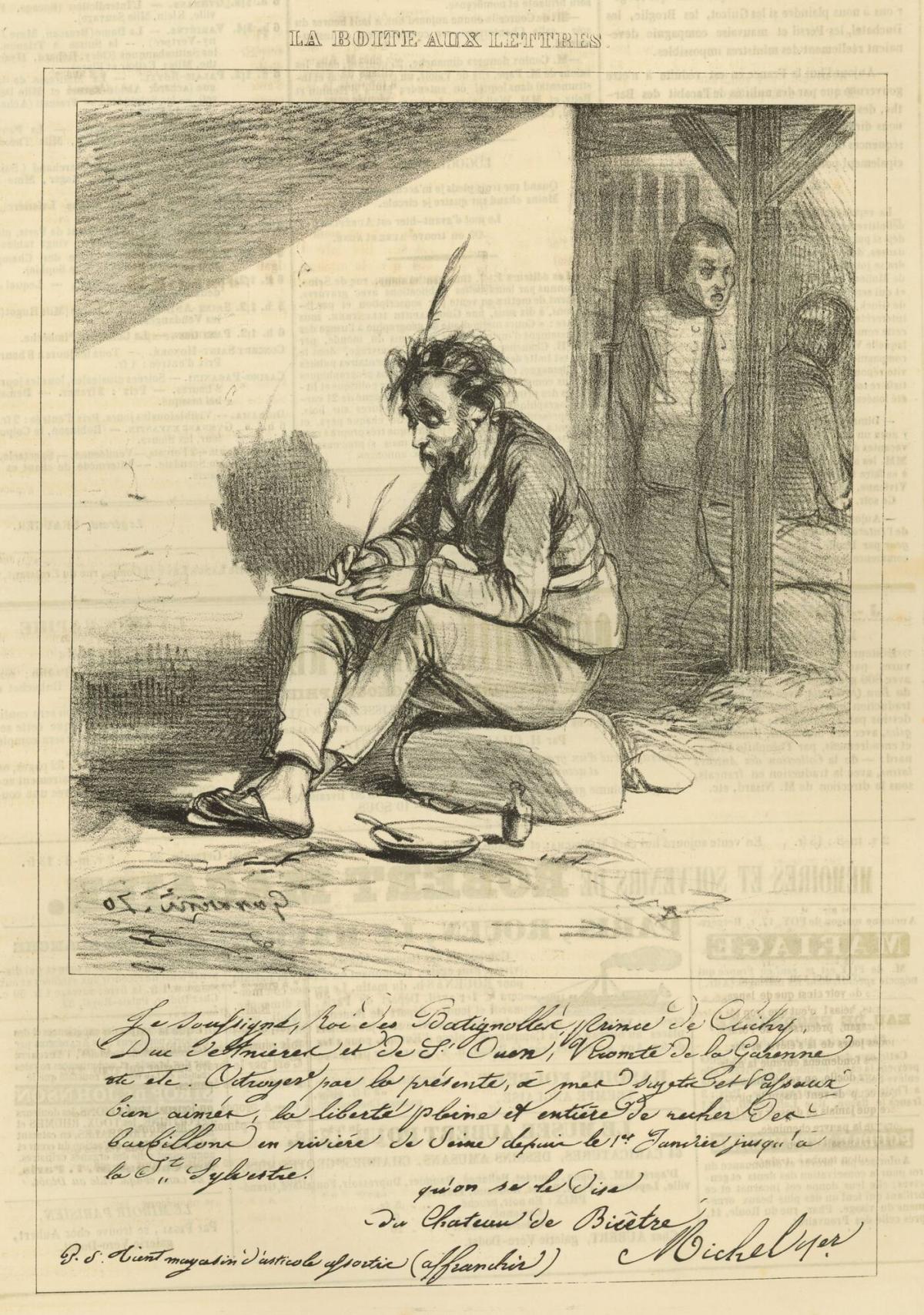 Je soussigne, Rois de Batignolles, Prince de Clichy..., from the series La Boîte Aux Lettres