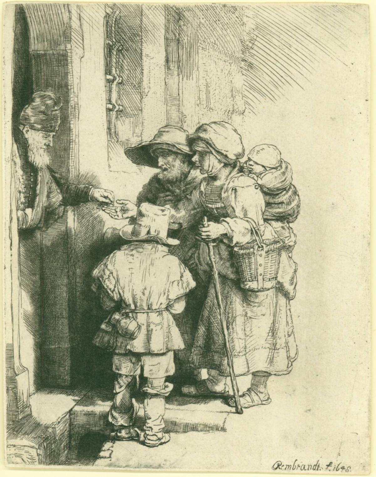 Beggars Receiving Alms at the Door of a House